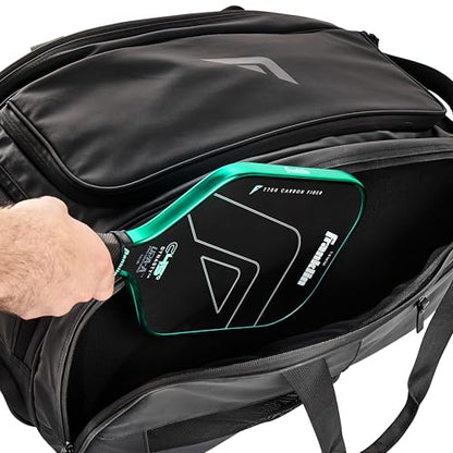 Franklin Sports Pickleball Pro Series Bag II - Court Backpack + Duffel Bag for Paddles, Balls + Equipment Storage - color: Black
