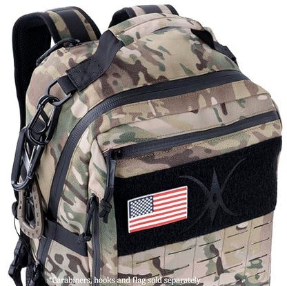 Urban Tactical Backpack Laser-Cut MOLLE Daypack Commuter Bag for EDC,Travel,Work,Hiking for Men Women - color: At Camo