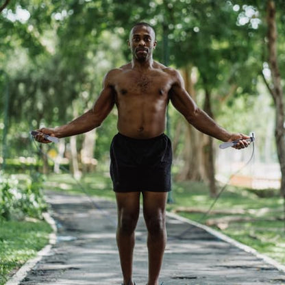GANAZONO Digital Counter Jump Rope with Lightweight Non-slip Handles Steel Cable Skipping Rope for Adults Home Workout and Weight Loss Training