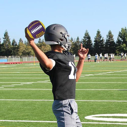 PassCatch Training Football, Enhance Passing Catching Skills, Official & Youth Size(with Pump) - style: Purple 7#(Ages 5-14)