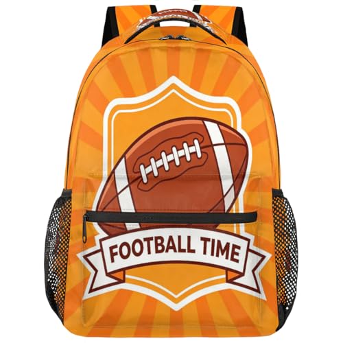 Pardick Rugby Football Backpacks Travel Backpack for Women Men Waterproof Bookbag Laptop Backpack with Compartment Traveling Back Pack for Work, Sport, Gym - color: Football