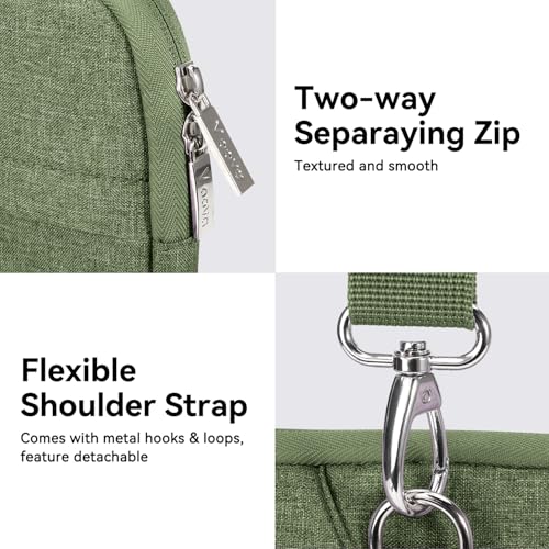 Voova Laptop Bag 17 17.3 Inch Water-resistant Laptop Sleeve Case with Shoulder Straps & Handle, Computer Case Cover Slim Briefcase Compatible with 17-18” Hp Dell Asus Acer, Army Green - color: Army Green, size: 17-17.3 In