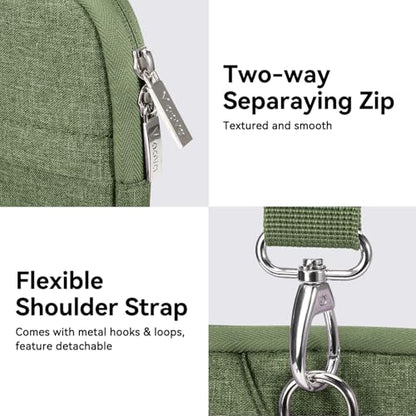 Voova Laptop Bag 17 17.3 Inch Water-resistant Laptop Sleeve Case with Shoulder Straps & Handle, Computer Case Cover Slim Briefcase Compatible with 17-18” Hp Dell Asus Acer, Army Green - color: Army Green, size: 17-17.3 In