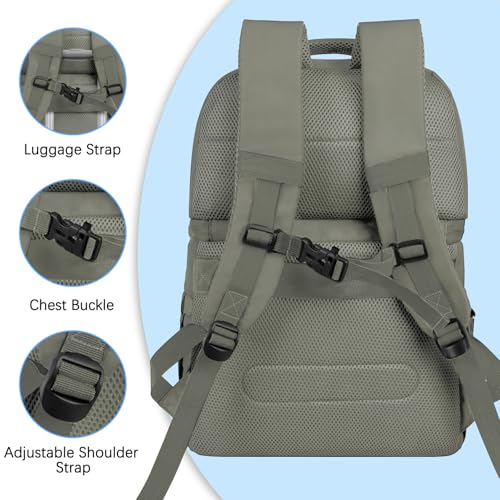Goloni 40L Insulated Cooler Backpack, Leakproof Lightweight Soft-Sided Cooler with Cooler Compartment - color: Olive