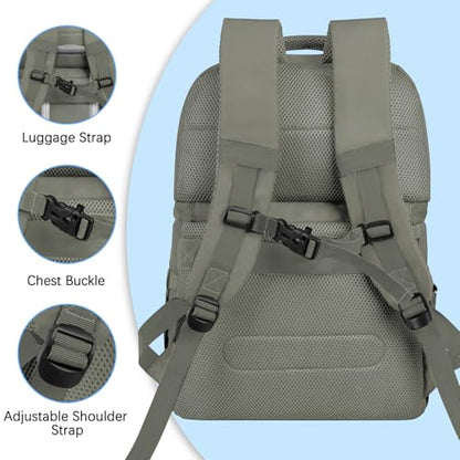 Goloni 40L Insulated Cooler Backpack, Leakproof Lightweight Soft-Sided Cooler with Cooler Compartment - color: Olive