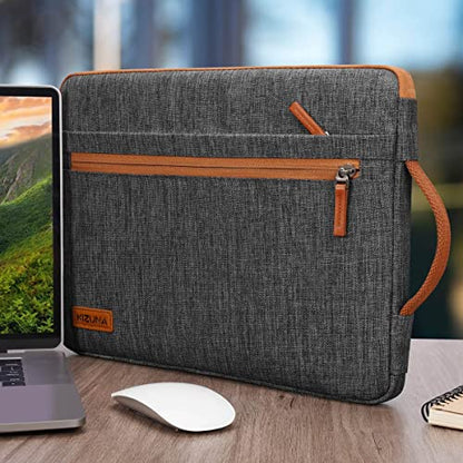 kizuna 14 Inch Laptop Sleeve Case Computer Bag Handbag for 15" MacBook air M2 2023/Lenovo Flex 14/14" HP EliteBook 840 G5/HP Pro 14 G3/Dell Latitude 7490 5490/15" Surface Laptop 3, Brown - color: Brown, size: 14 Inch / 15" Macbook air M2 2023