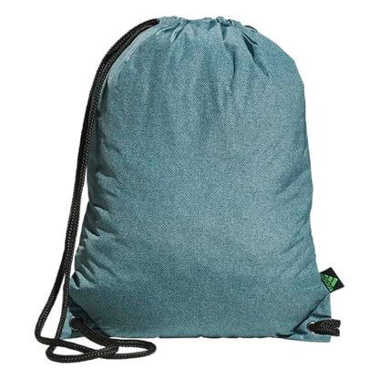 adidas Ready Sackpack – Drawstring Backpack Lightweight Small Gym Bag - color: Twill Preloved Teal/Lime Burst Green/1.0
