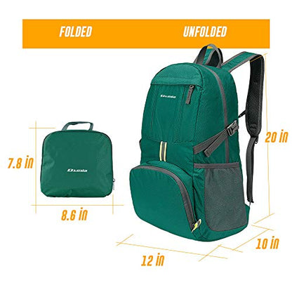 35L Lightweight Packable Backpack Waterproof Durable Hiking Travel Backpack Daypack - color: Green