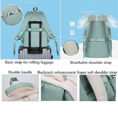 VIDOSCLA Kids Girls Backpack for School 3Pcs Students Bookbag Set Teen Boys Backpack with Lunch Box - color: A42 #Yellow&green-lunch Box Set