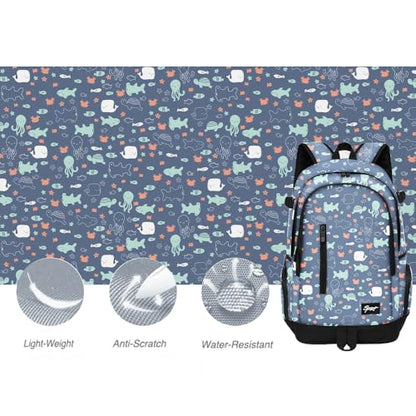 rickyh style School Backpack Travel Bag for Men & Women Lightweight College Back Pack with Laptop Compartmen - color: 01hdsj