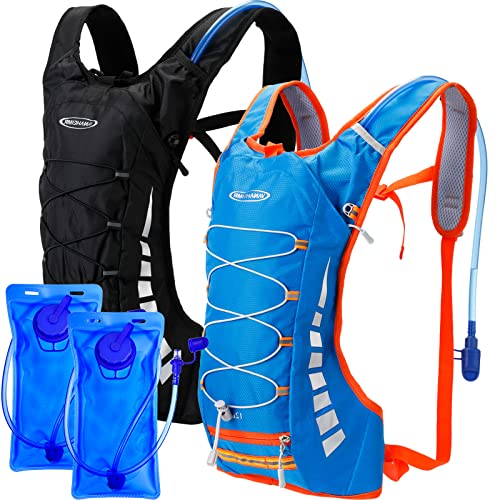 2 Set Hydration Backpack with 2L Water Bladder, Hydration Pack with Hydration Bladder Hiking Running Cycling Biking Water Backpack Pack for Men and Women