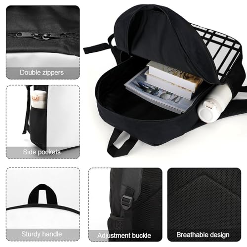 Travel Laptop Backpack Slim Durable Lightweight Back Pack Cute Horizontal Pattern Small Backpack For Women Men - color: Horizontal Pattern