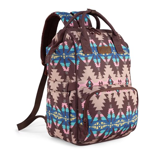 Wrangler Callie Diaper Bag Backpack with Stroller Straps Multifunction Baby Travel Bag WG2210-9110CF - color: Angel Dark Coffee