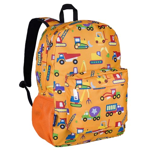 Wildkin Kids 16 Inch Elementary School Backpack for Boys – Durable Padded Bag with Adjustable Straps for School, Travel & Everyday Use, Multiple Pockets, Ages 6–13 – Under Construction - color: Under Construction