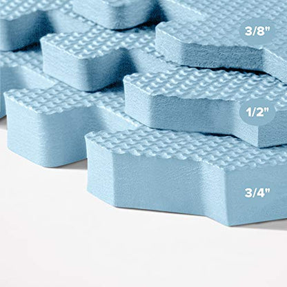We Sell Mats 1/2-inch Multi-Purpose, Sky Blue, 24 Sq Ft (6 Tiles)