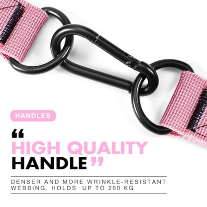 HPYGN Exercise Handle, Replacement Fitness Equipment for Pilates, Yoga, Strength Trainer, Pull Down Home Gym Red, Grey, Blue Working Out Handle - color: Pink