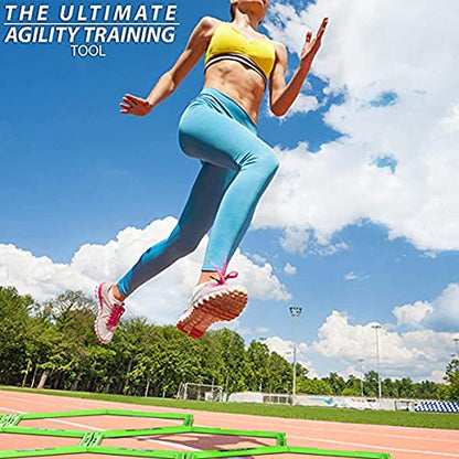 Hexagon Agility Ring Training Circle Ring Speed Agility Ladder Physical Training Ring Football Footwork Trainer Hurdles Agility Ladder Fitness Equipment Multicolor Training Ring 3Pcs - color: blue