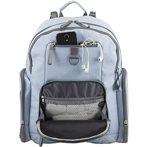 BODHI Baby Portable Diaper Changing Pad Diaper Changer Travel Bag, Changing Mat, Baby Changing Station, Infant Gift, Light Blue Chambray - color: Light Blue Chambray