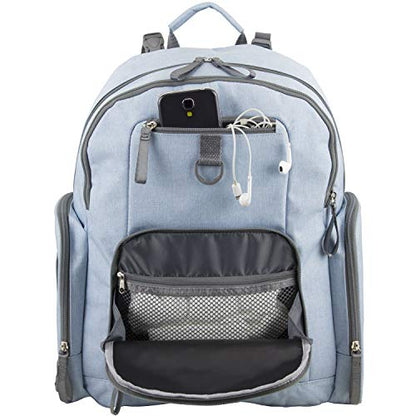 BODHI Baby Portable Diaper Changing Pad Diaper Changer Travel Bag, Changing Mat, Baby Changing Station, Infant Gift, Light Blue Chambray - color: Light Blue Chambray