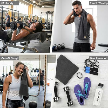 Dalisa Bench Hood Gym Towel – 100% Turkish Cotton – Non-Slip Hooded Design for Weight Benches – 450 GSM – 20"x 51" – Ultra-Absorbent, Quick-Dry Workout Towel – Made in Türkiye – Grey - color: Gray