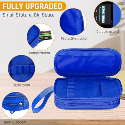 TILYTADLY School Backpack For Boys - Gamer Boys Backpack For Kids Children Teens Elementary Middle School - Ages 6-18，17″ - color: 2-blue-set1
