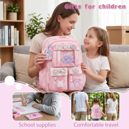 Cute Backpacks for Girls, Cute Backpack for School, Cute School Backpack for Kids Ages 6-12 - color: Pink