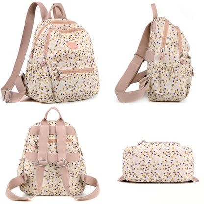 Backpack Purse for Women Ladies Nylon Bag Casual Daypack Travel Shopping Pack (H Style Letter Grey) - color: H Style Letter Grey