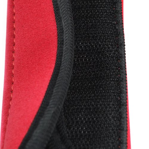 Cosmos Pack of 3 Neoprene Luggage Handle Wrap Handle Grip Luggage Identifier for Travel Bag Luggage Suitcase (Red Color) - color: Red
