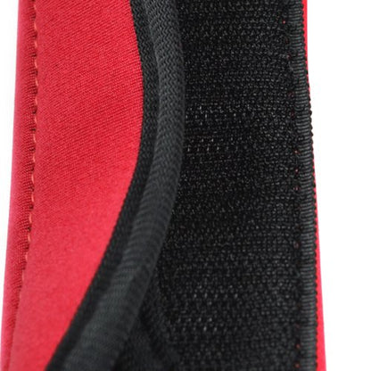Cosmos Pack of 3 Neoprene Luggage Handle Wrap Handle Grip Luggage Identifier for Travel Bag Luggage Suitcase (Red Color) - color: Red