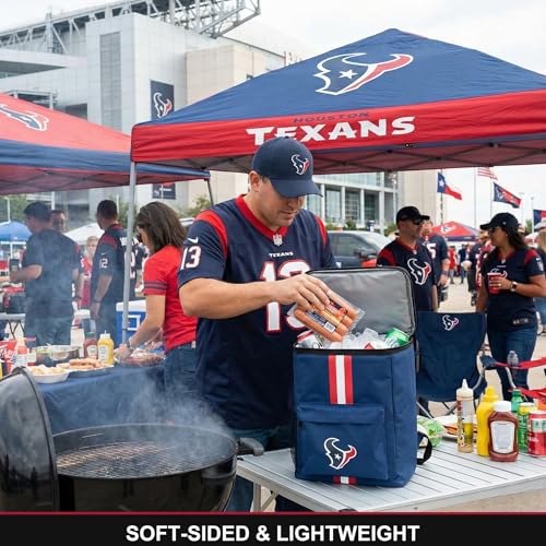 Cooler Backpack – Portable Soft Sided Ice Chest – Insulated Bag Holds 36 Cans - Football Gear – Show Your Team Spirit with Officially Licensed Fan Gear - style: Houston Texans