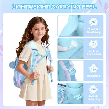 Girls Backpack,School Bag for Kids,Primary,Elementary,teen ages 6-15 Girls Bookbag,Students Kawaii Backpack Blue dolphin - color: Blue Dolphin