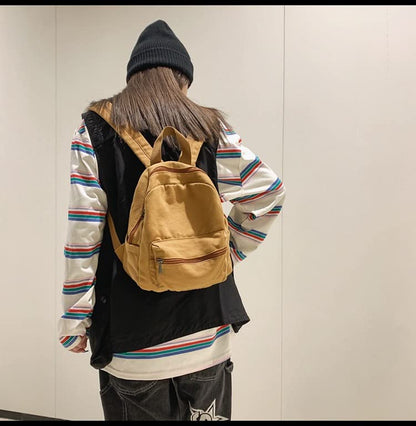 XPONNI Small Backpack Purse for Teen Girls Grunge Accessories Purse Backpack for Women Mini Backpack Purse (Brown) - color: Brown