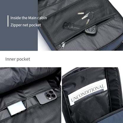 Kingsons 15.6 Inch Laptop Compartment Backpack for Men,Waterproof Slim Durable Business Backpack for Work，Travel (KS25054-Black-US-1) - color: Ks25054-black-us-1