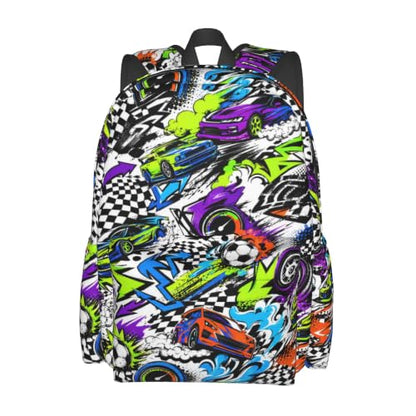Abstract Cool Graffiti Novelty Pattern Backpack School Bag Lightweight Bookbag Casual Daypack for Girls Boys Kids Women Men Travel Laptop 16 Inch - color: Graffiti