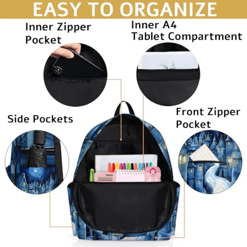 QsirBC City Texture Small Travel Backpack Casual Daypack Backpacks Lightweight Waterproof College Bookbags for Women Gift - color: City Texture