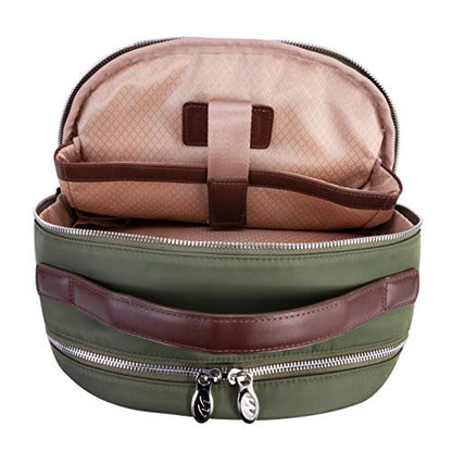 McKlein Parker, 15" Backpack Laptop Briefcase, Laptop & Tablet, Travel Business Backpack & Cross-Body, Dual Compartment Laptop/Computer & Tablet Backpack Bag Case - color: Green