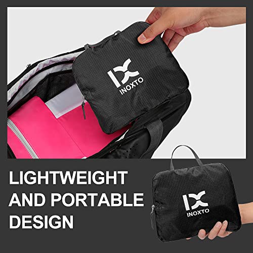 INOXTO 20L Lightweight Hiking Backpack Small Foldable Hiking Daypack for Outdoor Hiking Travel Camping (Black) - color: Black