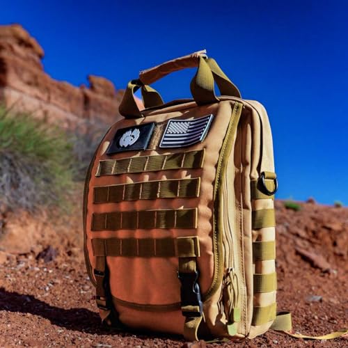 TORCH MOLLE Urban Commuter Backpack Laptop Bag Rucksack for Hiking Cycling Crossfit Light Rucking EDC Gear V2 (Desert) - color: Desert