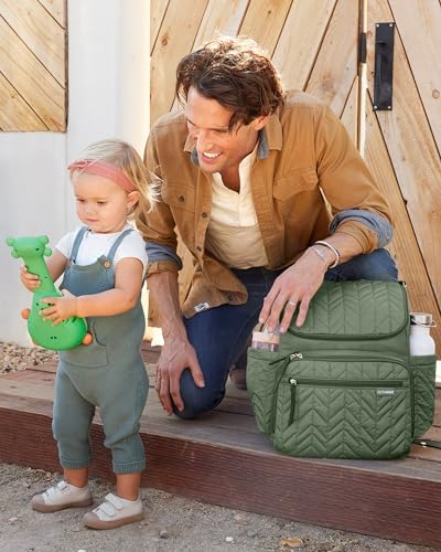 Skip Hop Diaper Bag Backpack: Forma, Multi-Function Baby Travel Bag with Changing Pad & Stroller Attachment, Sage - color: Sage