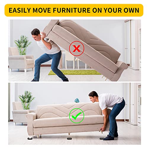 new space 3 Inch Furniture Sliders, 12pcs Sliders for Moving Furniture, Heavy-Duty Furniture Movers Sliders for Carpet, Couch Sliders Protect Carpet Surface and Easily Move Furniture. - size: 3 inch