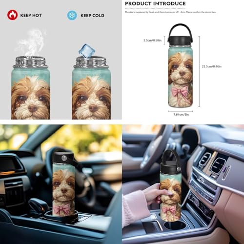 ZOUTAIRONG Bookbag for School Insulated Thermos for Hot & Cold Drinks, Cute Dog Lightweight Casual Backpack with Side Pockets for Small Water Up - color: Cute Dog