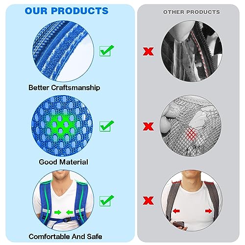 Clear Backpack Heavy Duty Large Transparent Backpack with Reinforced Bottom Multi-pockets for College, Travel, Workplace Security - Blue - color: Blue