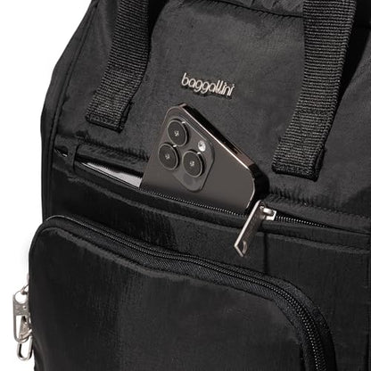 Baggallini Securtex Anti-Theft Windsor Backpack for Travel, Work & College, RFID & Locking Zipper, Up to 16" Laptop - color: Black