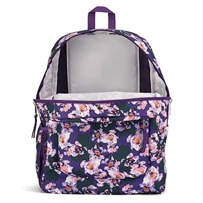 JanSport Cross Town Backpack 17" x 12.5" x 6" - Simple Bag for Everyone with 1 Main Compartment, Front Utility Pocket - Premium Class Accessories - Purple Petals - color: Purple Petals