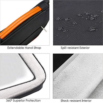 Lacdo 360° Protective Laptop Sleeve Case for 14 inch MacBook Pro M5 Pro/Max A3426 A3427 (2026), M5/M4/M3/M2/M1 A3434 A3112 A3401 A3185 A2918 A2992 | 13.8 inch Surface Laptop 7th Computer Bag, Black - color: Black, size: New MacBook Pro 14 Inch