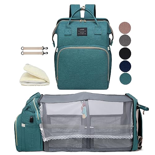 houscly Green Diaper Bag Backpack for Mom: Baby Bags for Boys Girls Toddler Women Men Large Back Pack Diapers Bag Big Travel Pañaleras Modernas Para Bebe Niña Unisex Newborn Essential Baby Registry - color: Green