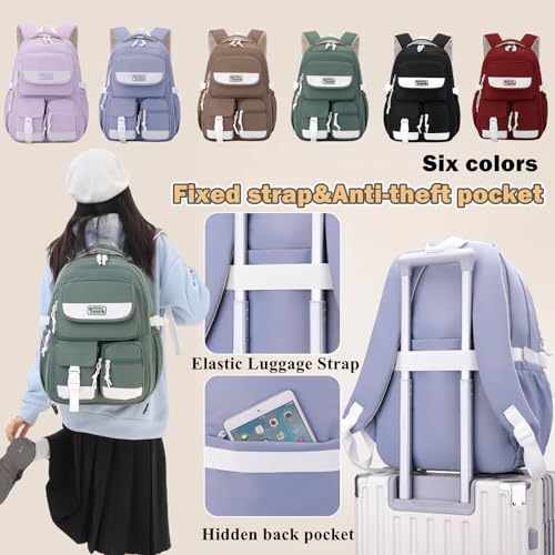 Cute Girls Backpack,Kids School Backpack for Girls Boys,Elementary Middle School Bags Lightweight Bookbag for Teens - color: Purple