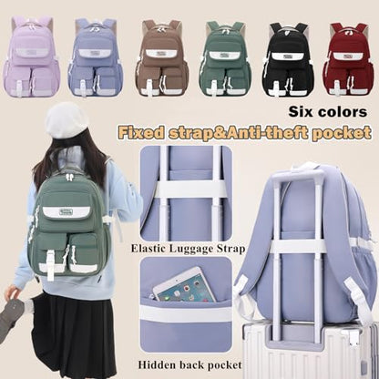 Cute Girls Backpack,Kids School Backpack for Girls Boys,Elementary Middle School Bags Lightweight Bookbag for Teens - color: Purple
