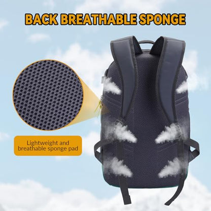 Bseash 35L Basketball Backpack, Large Sports Bag with Separate Ball compartment, for Basketball Soccer Volleyball Hiking Travel - color: Black
