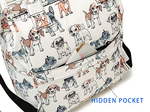 Kinmac Wide Open Style Laptop Backpack College Travel Outdoor Backpack For Laptop Up to 15.6 Inch (Dog) - color: Dog（open Wide）